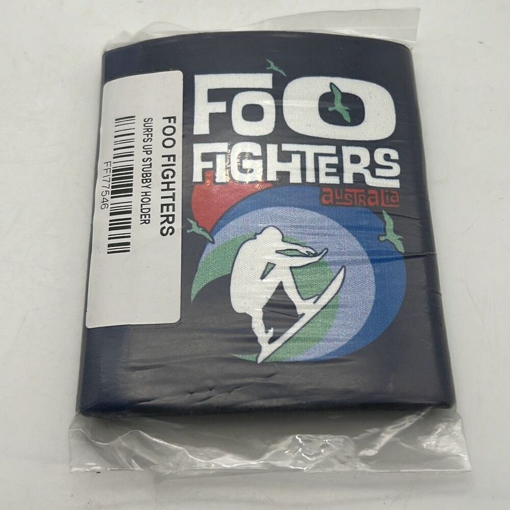 Foo Fighters surfs up stubby holder‎ drink beer cup sleeve concert release New